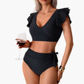 Women’s High-Waisted Bikini Set with Backless Top