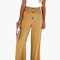 Women’s High Rise Pants with Elastic Waist and Loose Fit