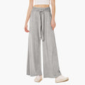 Women’s High Waisted Wide Leg Summer Pants with Bow Tie Waist