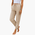 Women's Pants with Elastic Waistband and Drawstring Closure