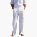 Women's Pants with Drawstring Waist and Pleated Front