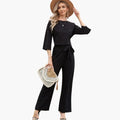 Women’s Long Jumpsuit with Waist Belt