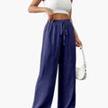 Women’s Loose Fit Pants with Elastic Waist and Drawstring
