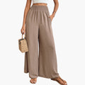 Women’s Loose Fit Pants with Elastic Waistband and Side Pockets