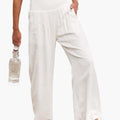 Women’s Loose Fit Pants with Elastic Waistband and Side Pockets
