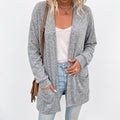 Women’s Open Front Cardigan with Long Sleeves