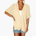 Women’s Cardigan with Open Front and Short Sleeves