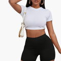 Women’s Outfit Set with Cropped T-Shirt and Shorts