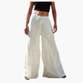 Women’s Palazzo Pants with Elastic Waistband and Wide-Leg Cut