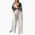 Women's Wide Leg Palazzo Pants with Elastic Waistband