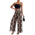 Women's Palazzo Pants with Graphic Print and High Waist