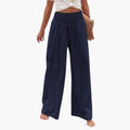 Women’s Palazzo Pants with High Waist and Pleated Front