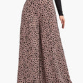 Women’s Palazzo Pants with High Waist and Polka Dot Pattern