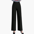 Women's Palazzo Pants with High Waist and Side Pleats