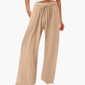 Women’s Pants with Elastic Waist and Side Pockets