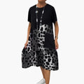 Women’s Printed Summer Dress with Short Sleeves