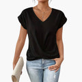 Women’s Regular Fit Round Neck T-Shirt Short Sleeve Plain Top