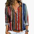 Women’s Relaxed Long Sleeve Crew Neck Shirt – Woven Pullover Top