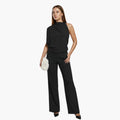 Women’s Round Neck Straight Leg Jumpsuit