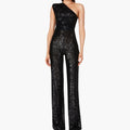 Women’s Sequined Jumpsuit with Straight Legs