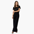 Women’s Sequined Top Jumpsuit with Wide Legs