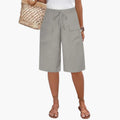 Women's Shorts with Adjustable Waistband and Drawstring Closure