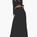 Women's Sleeveless Crop Top & Long Skirt Dress