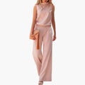 Women’s Sleeveless Loose Fit Jumpsuit – One-Piece Design