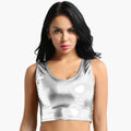 Women's Sleeveless Round Neck Crop Top