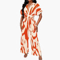 Women’s Sleeveless Straight Leg Jumpsuit with Patterned Design and Pockets