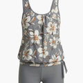 Women’s Sleeveless Tankini Set with Modern Design