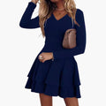Women’s Sleeveless V-Neck Dress with Tiered Skirt