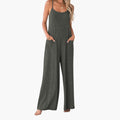 Women’s Spaghetti Strap Jumpsuit with Pockets – Sleeveless One-Piece