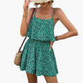 Women’s Spaghetti Strap Summer Jumpsuit – V-Neck with Elastic Waist