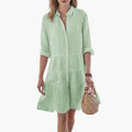Women’s Midi Dress with A Line Shape and Pull On Design