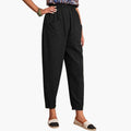 Women’s Summer Pants with Elastic Waist and Side Pockets – Loose Full-Length Pants