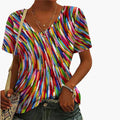 Women’s T-Shirt with Round Neck and Printed Design