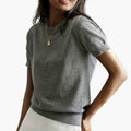Women's Top with Short Sleeves and Lightweight Fabric