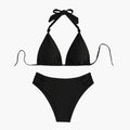 Women’s Triangle Bikini Set with Adjustable Tie Closures