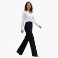Women's Pants with High Waist and Straight Leg