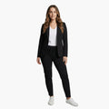 Women’s Two-Piece Blazer Set – Notched Lapel Jacket and Ankle-Length Pants