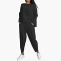 Women’s Two Piece Outfit with Round Neck Top and Pants