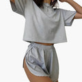 Women’s Two Piece Outfit with T-Shirt and Shorts