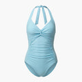 Women’s V-Neck One-Piece Swimsuit – Adjustable Strap Bathing Suit with Shaping Fit