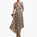 Women’s V-Neck Printed Jumpsuit