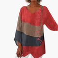Women’s V-Neck T-Shirt with Printed Design