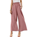 Women's Wide Leg Pants with Elastic Waistband