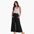 Women’s Wide Leg Pants with Elastic Waistband and Loose Fit