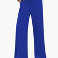 Women’s Wide Leg Pants with Elastic Waistband and Side Pockets