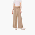 Women’s Wide Leg Pants with Tie Belt and Side Pockets